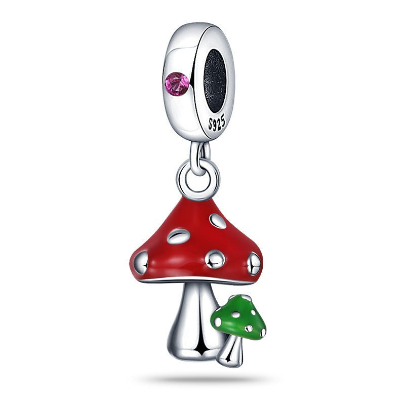 Charm pendentif champignons en argent - Korell charms