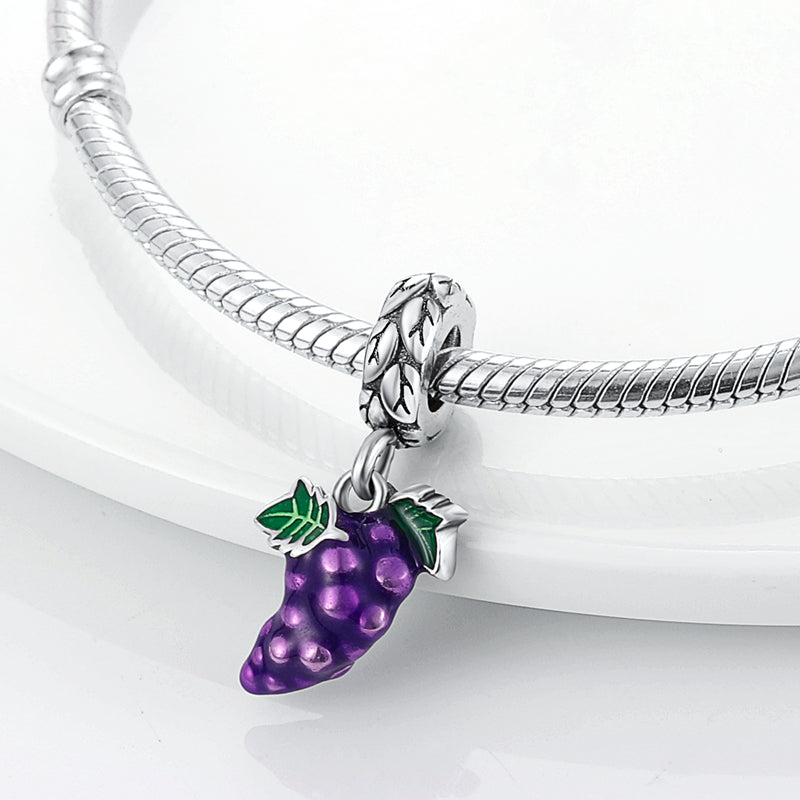 Charm pendentif raisin en argent - Korell charms