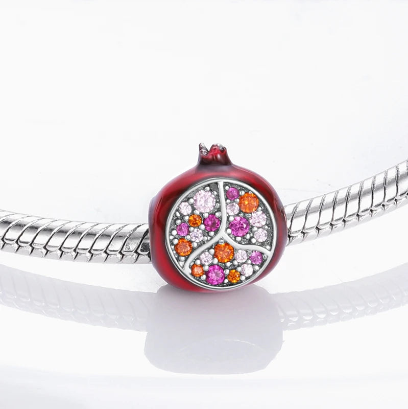 Charm fruit grenade en argent - Korell charms