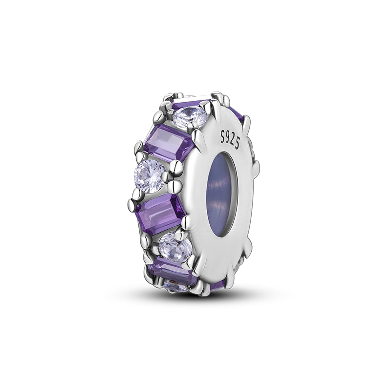 Charm séparateur cristaux en argent violet - Korell charms