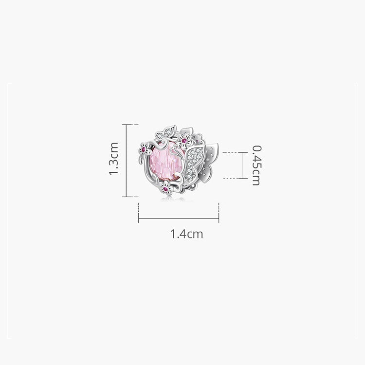 Charm Prestige Jardin des papillons en argent plaqué platine - Korell charms