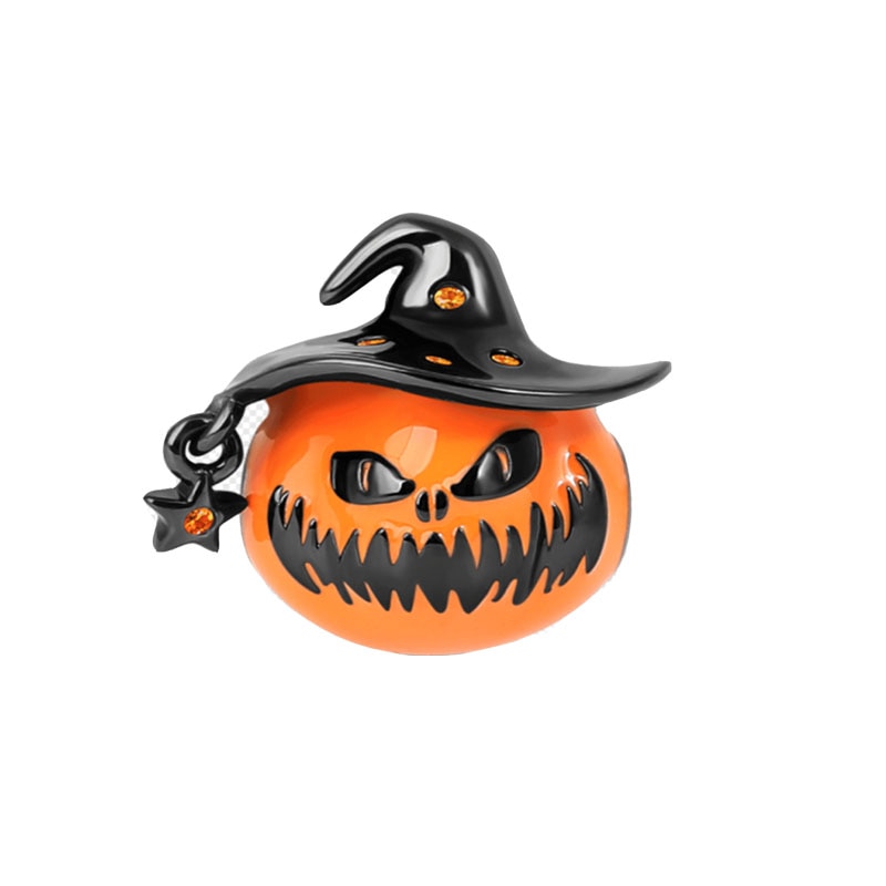 Charm Halloween sorcière citrouille en argent - Korell charms