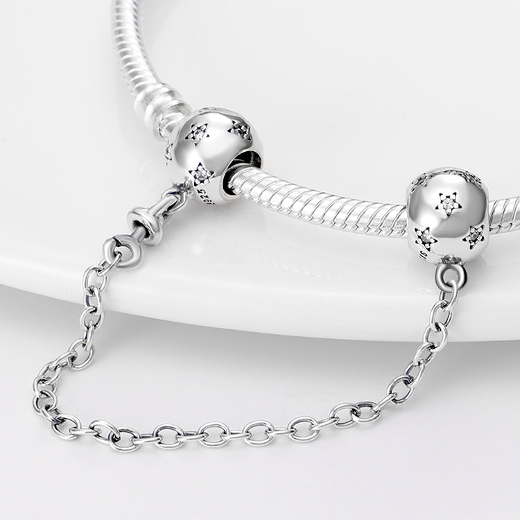 Charm chaine boules et étoiles en argent - Korell charms