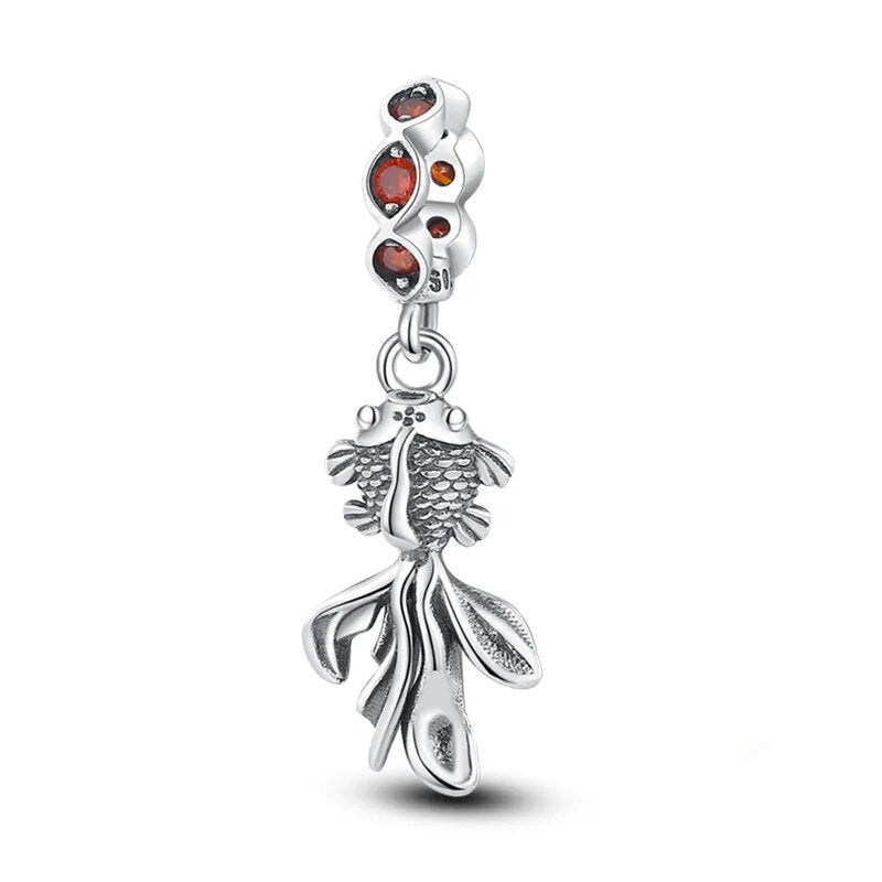 Charm pendentif poisson combattant en argent Default Title - Korell charms