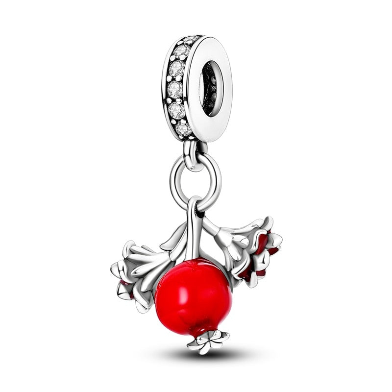 Charm pendentif fruit grenade en argent Default Title - Korell charms