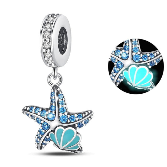 Charm pendentif étoile de mer en argent - lumineux Default Title - Korell charms