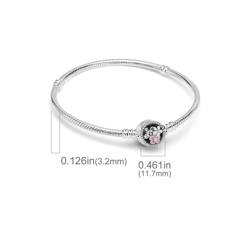 Bracelet pour charms fleurs en argent - Korell charms