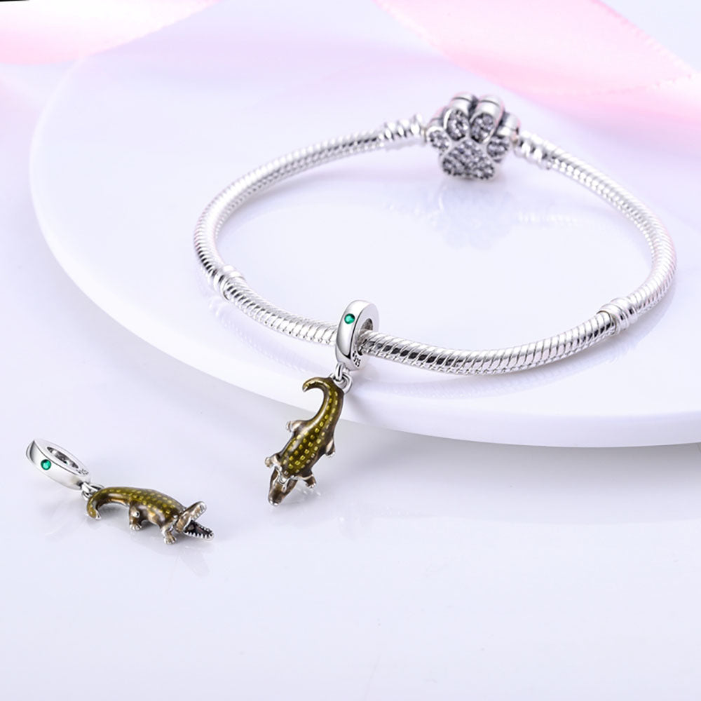 Charm pendentif crocodile en argent - Korell charms