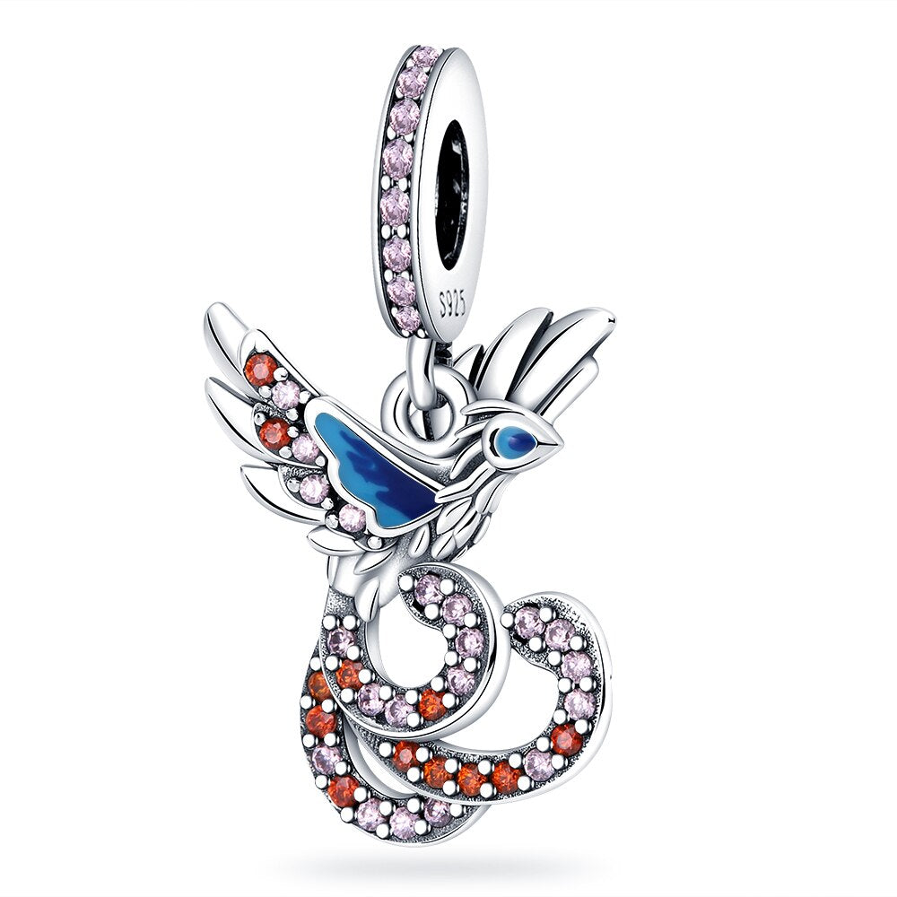 Charm pendentif oiseau phénix en argent - Korell charms