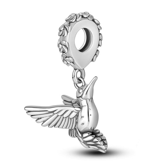 Charm pendentif oiseau colibri en argent Default Title - Korell charms