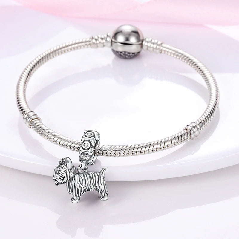 Charm pendentif chien Shi tzu en argent - Korell charms