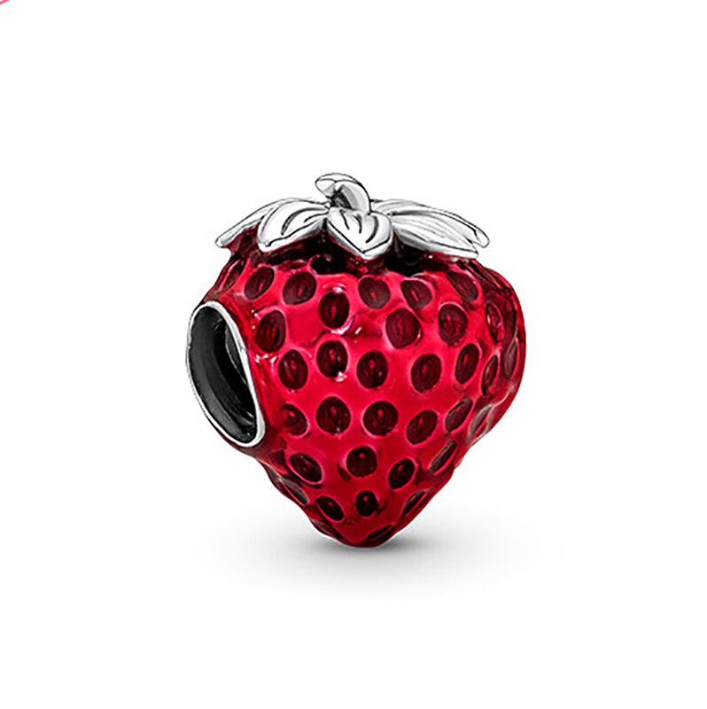 Charm fruit fraise en argent Default Title - Korell charms