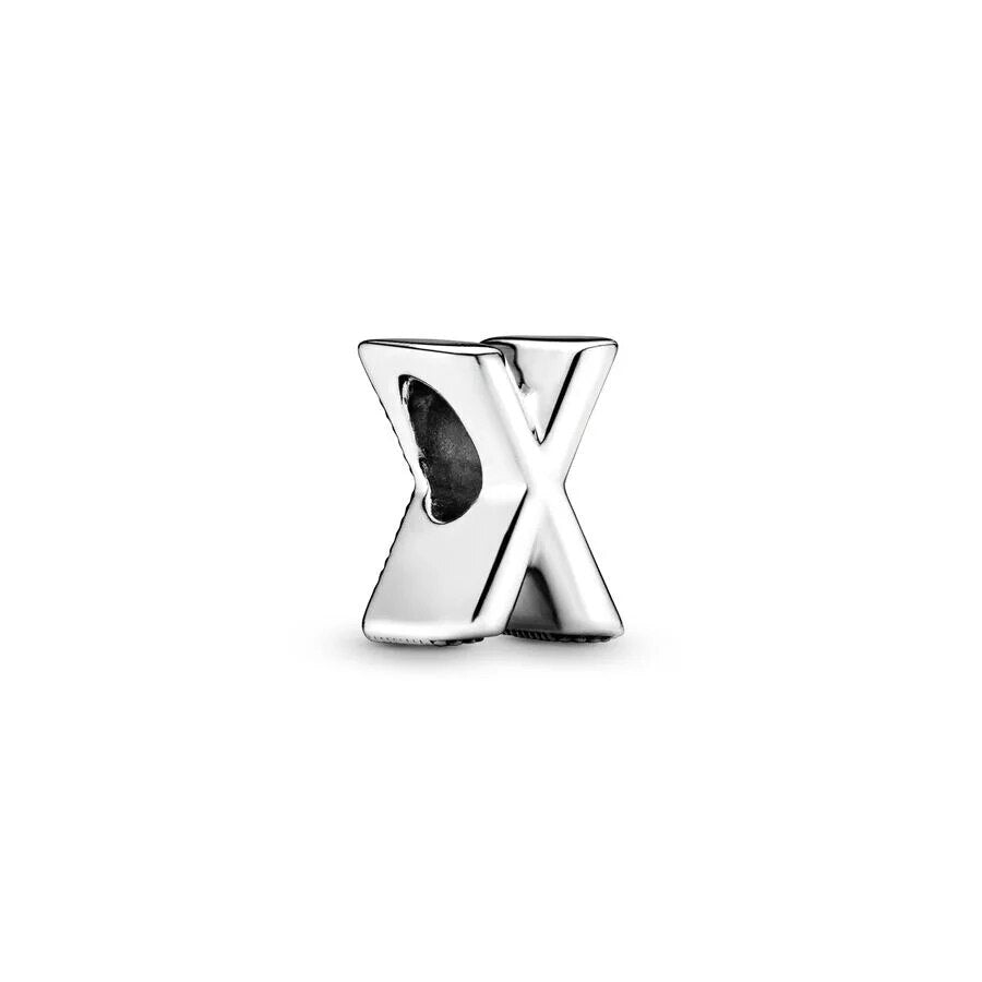 Charm alphabet lettre polie en argent Lettre X - Korell charms