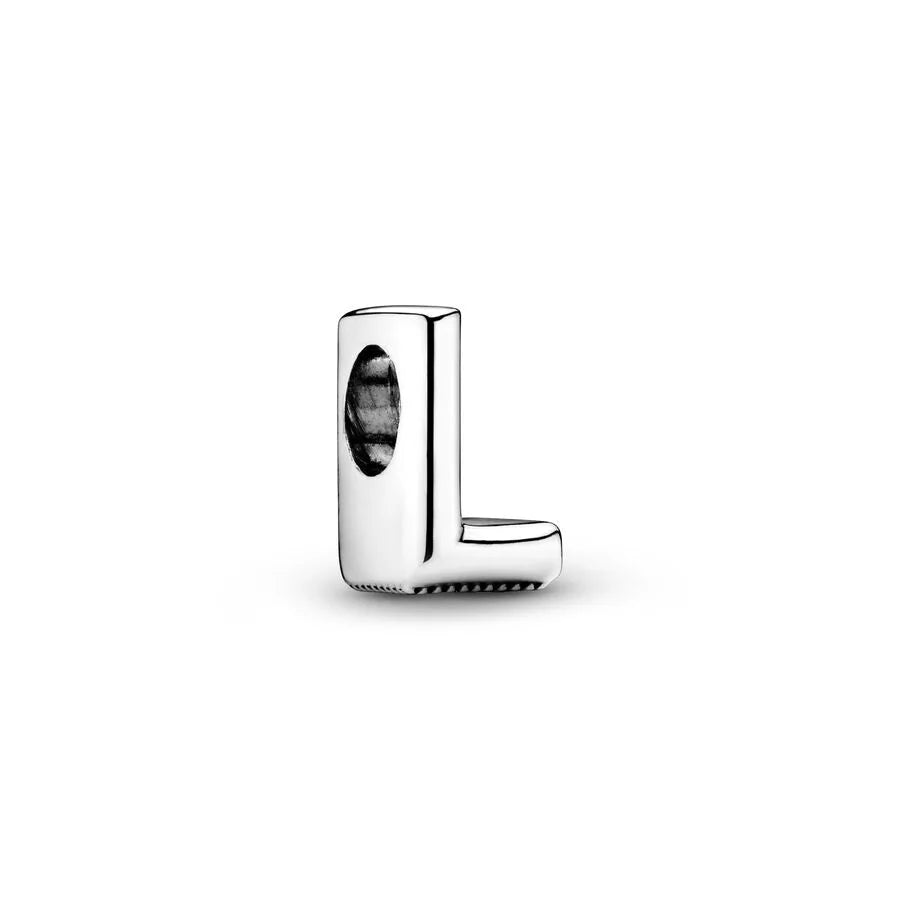 Charm alphabet lettre polie en argent Lettre L - Korell charms