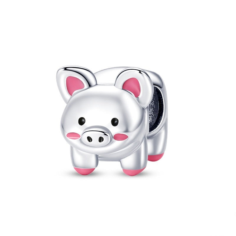 Charm cochon en argent Default Title - Korell charms