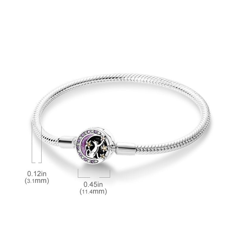 Bracelet pour charms chat en argent - Korell charms