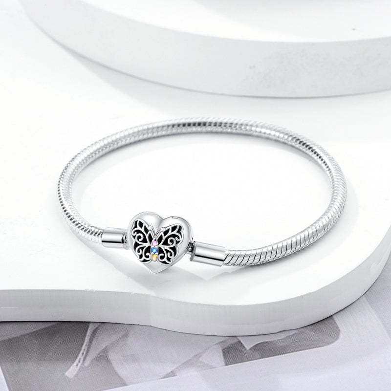 Bracelet pour charms cœur et papillon en argent - Korell charms