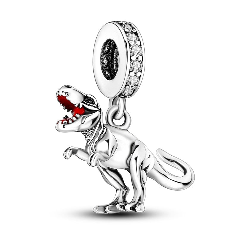 Charm pendentif dinosaure tyrannosaure en argent Default Title - Korell charms