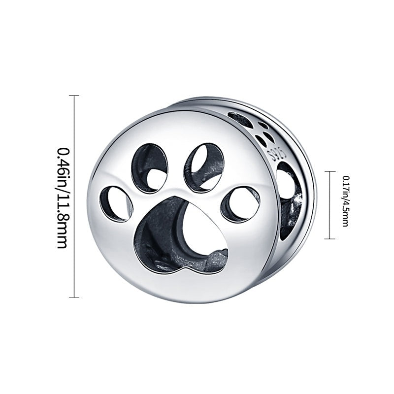 Charm patte de chien en argent - Korell charms