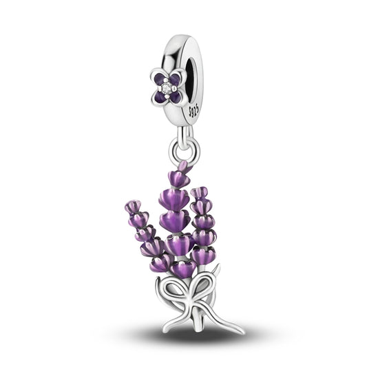 Charm pendentif lavande en argent - Korell charms