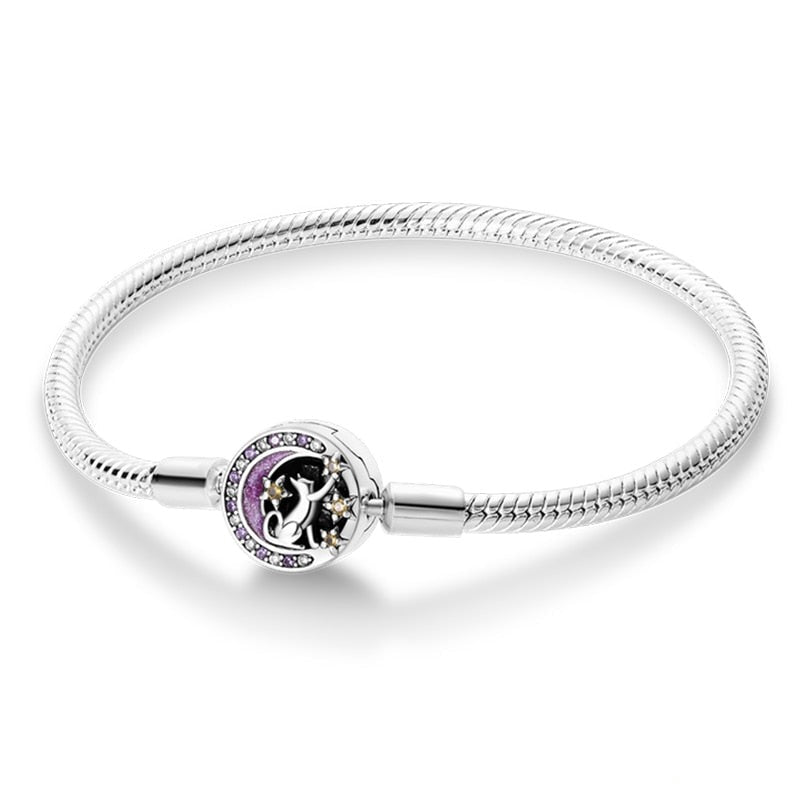 Bracelet pour charms chat en argent - Korell charms