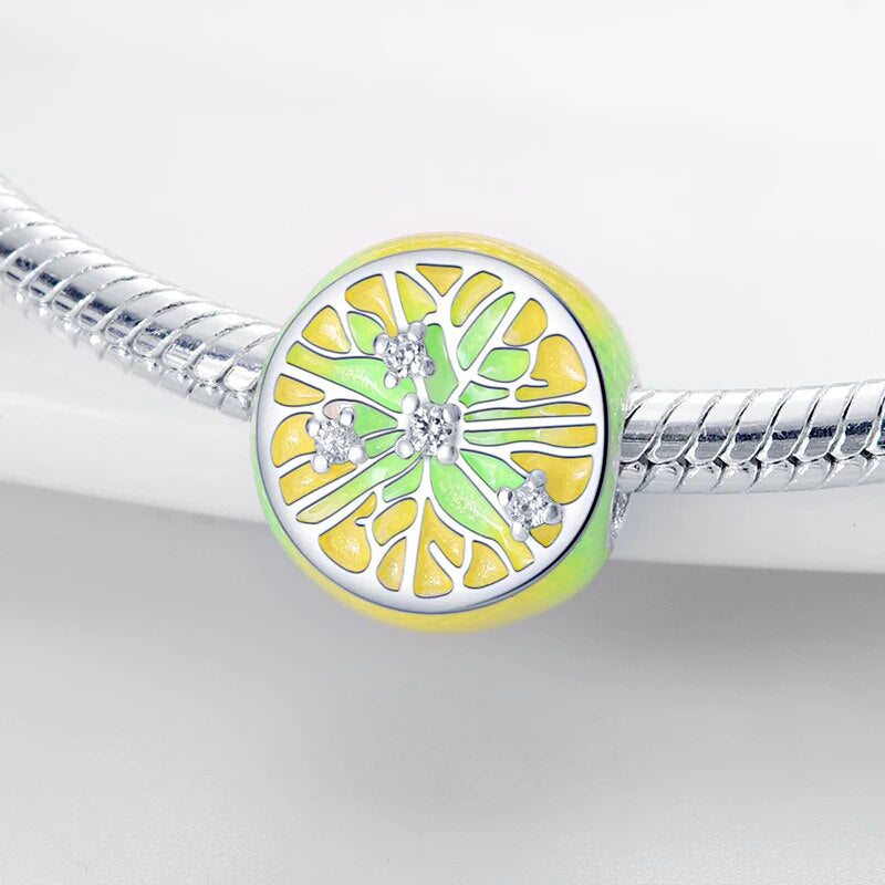 Charm tranche de citron en argent - Korell charms