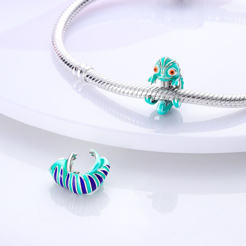 Charm caméléon enroulé en argent - change de couleur - Korell charms