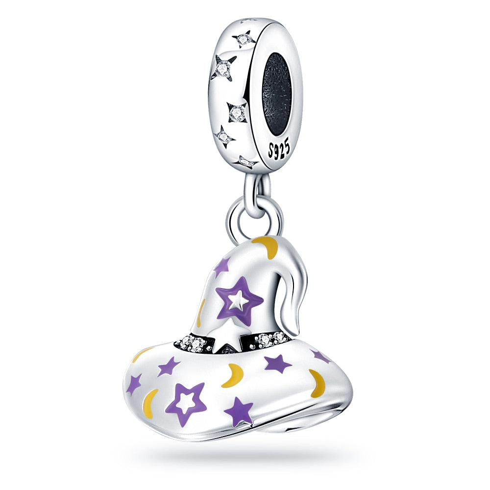 Charm pendentif Halloween chapeau de sorcière en argent Default Title - Korell charms