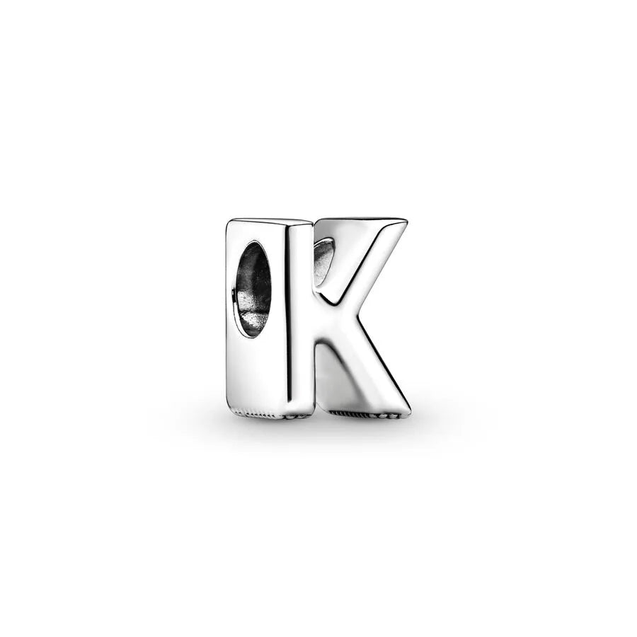 Charm alphabet lettre polie en argent Lettre K - Korell charms