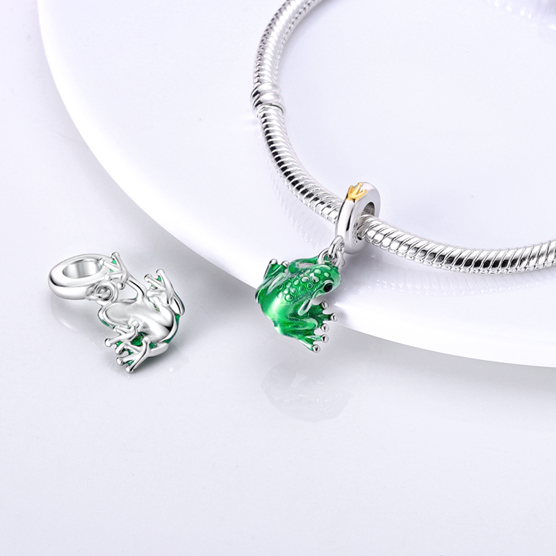 Charm pendentif grenouille en argent - Korell charms