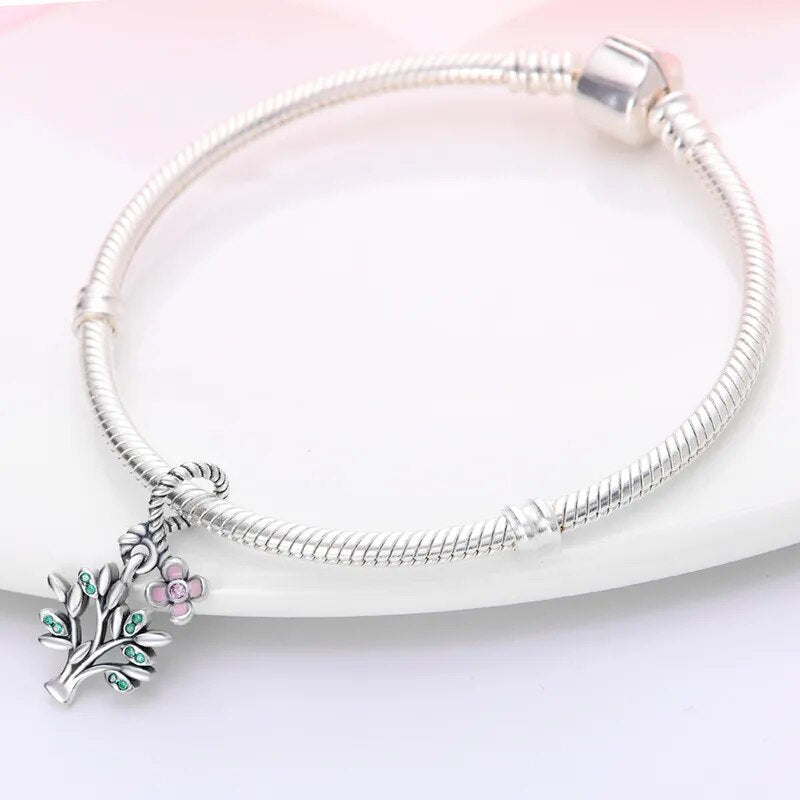 Charm pendentif arbre et fleur en argent - Korell charms