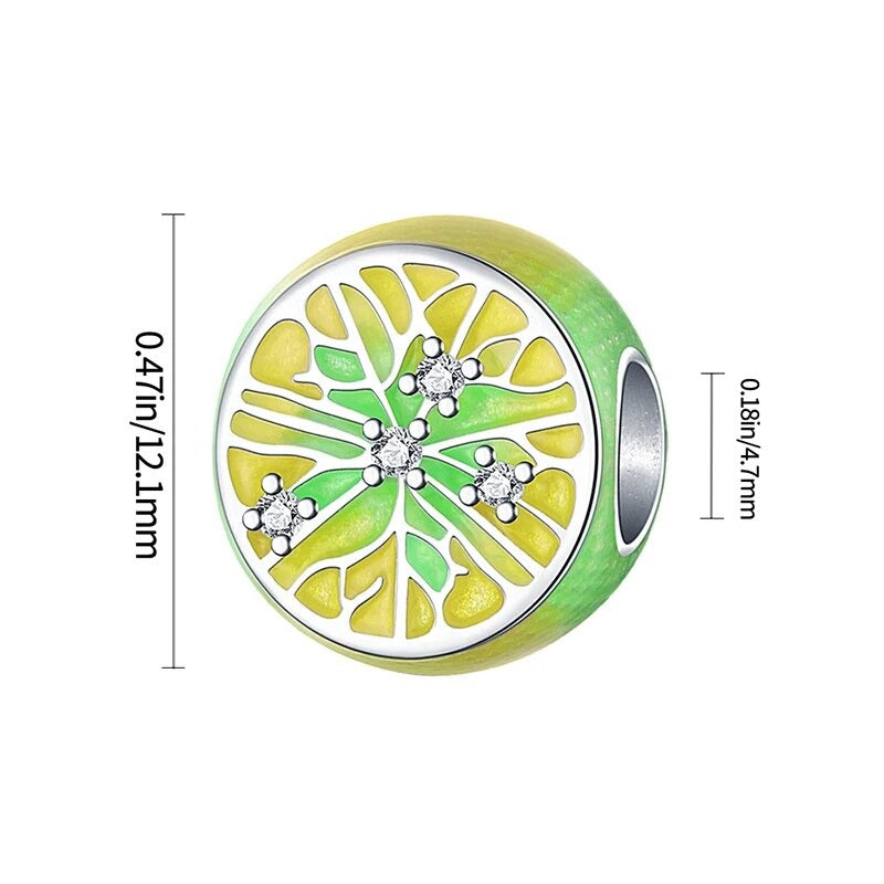 Charm tranche de citron en argent - Korell charms