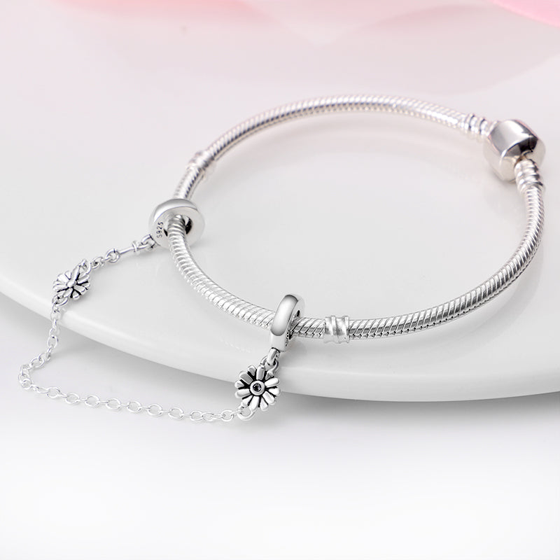 Charm chaine marguerites en argent - Korell charms