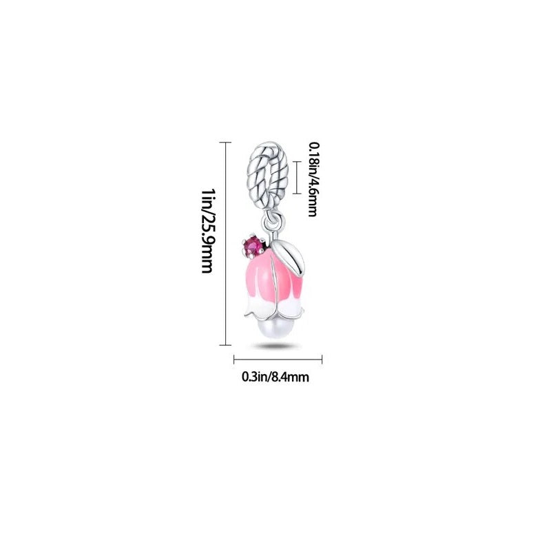 Charm pendentif fleur clochette en argent - Korell charms