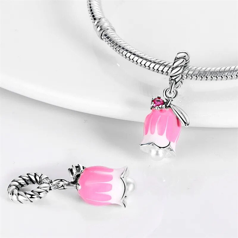 Charm pendentif fleur clochette en argent - Korell charms