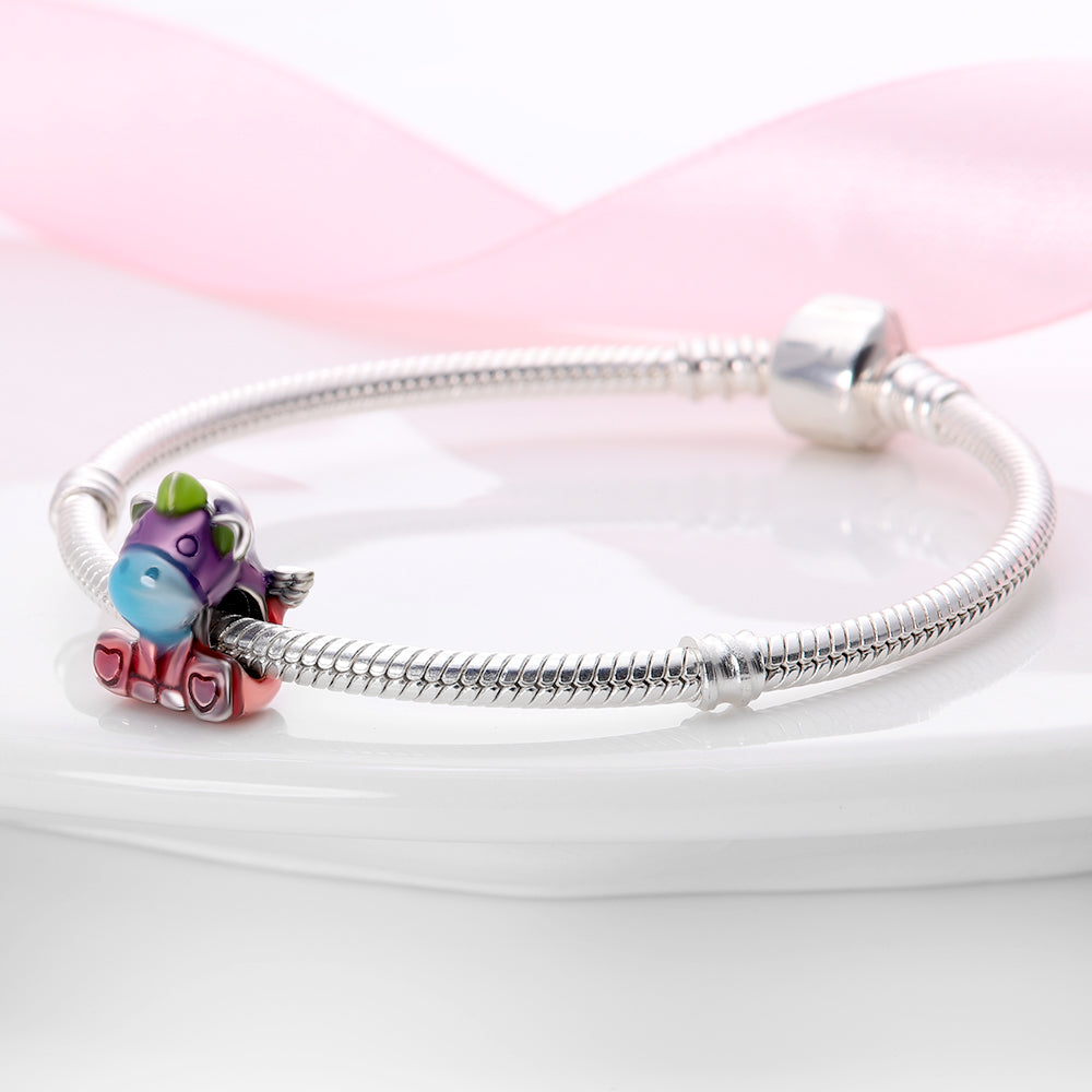 Charm licorne assise en argent - Korell charms