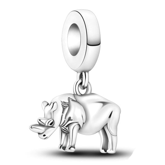 Charm pendentif rhinocéros en argent Default Title - Korell charms