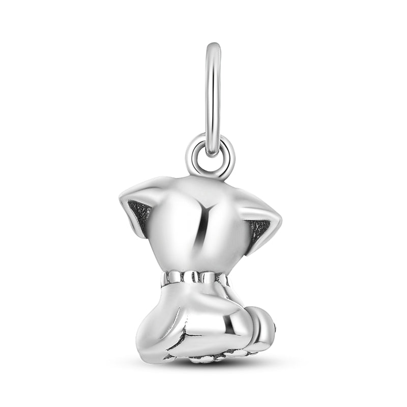 Charm pendentif chien labrador et os en argent - Korell charms