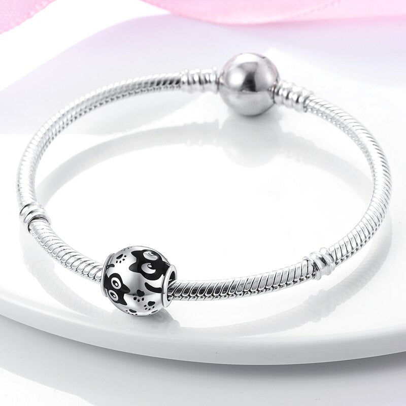 Charm perle chats en argent - Korell charms