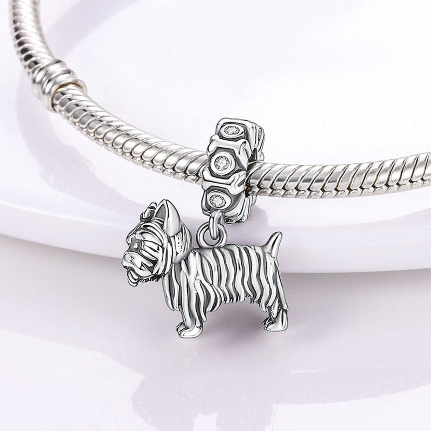 Charm pendentif chien Shi tzu en argent - Korell charms