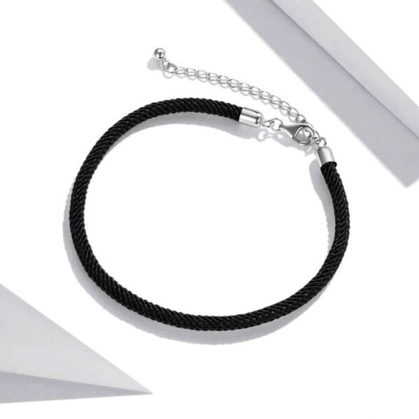 Bracelet Prestige corde tressée en argent plaqué platine - Korell charms