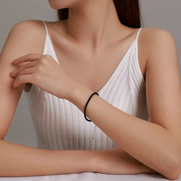 Bracelet Prestige corde tressée en argent plaqué platine - Korell charms