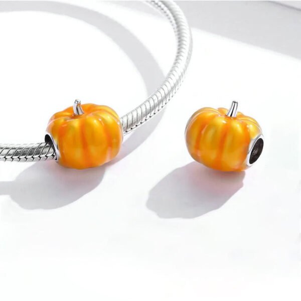 Charm Prestige citrouille en argent plaqué platine - Korell charms