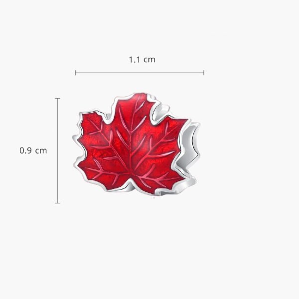 Charm feuilles d'érable rouges en argent - Korell charms