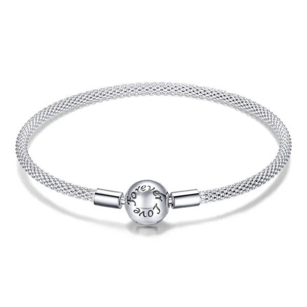 Bracelet pour charms Forever en maille tissée en argent - Korell charms