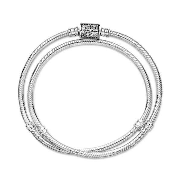 Bracelet double pour charms barillet en argent - Korell charms