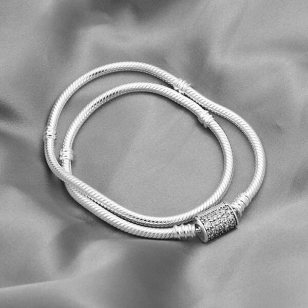 Bracelet double pour charms barillet en argent - Korell charms