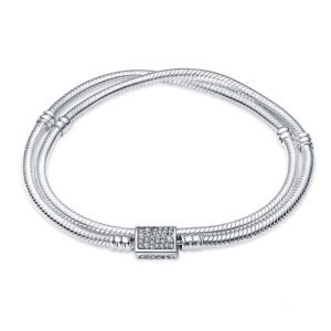 Bracelet double pour charms barillet en argent - Korell charms