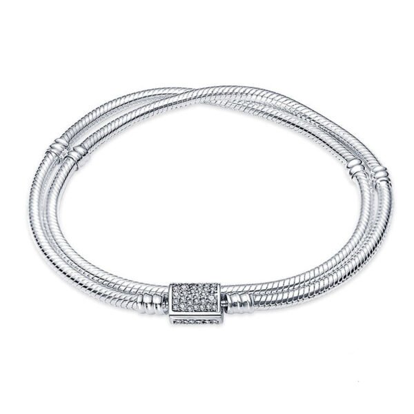Bracelet double pour charms barillet en argent - Korell charms