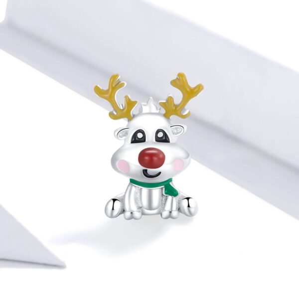 Charm Prestige renne Rudolf en argent plaqué platine - Korell charms
